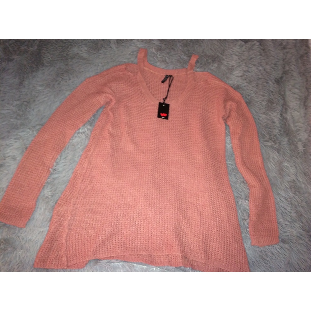Waffle knit sweater